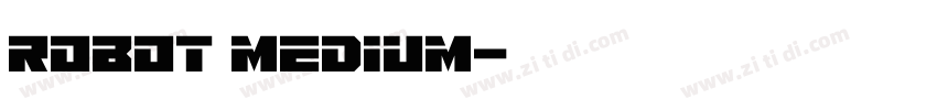 robot medium字体转换
